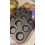 Choice 12 Cup 3.5 oz. Non-Stick Carbon Steel Muffin / Cupcake Pan - 11