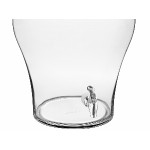 Acopa 5 Gallon Curved Glass Beverage Dispenser with Glass Lid