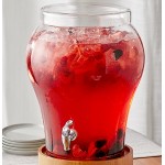 Acopa 5 Gallon Curved Glass Beverage Dispenser with Glass Lid