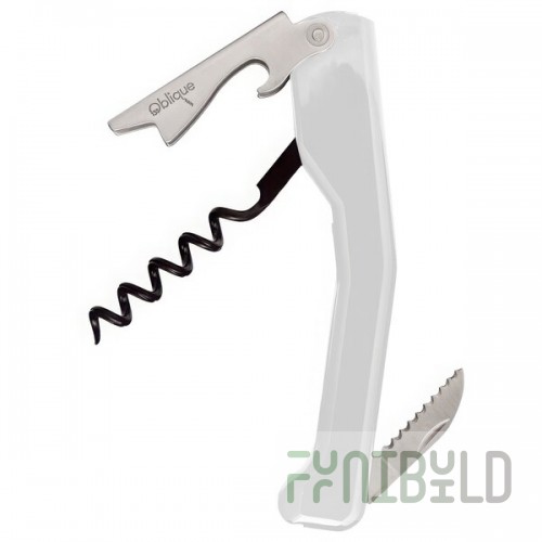Oblique Waiter's Corkscrew with White Handle 2005-24