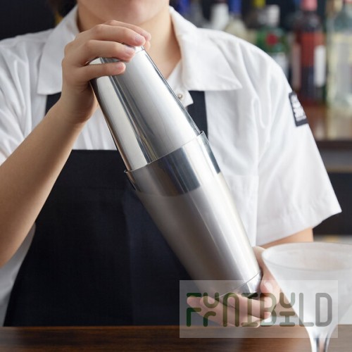 Barfly® M37082 The Double 28 oz. & 18 oz. Heavy Weight Stainless Steel 2-Piece Boston Cocktail Shaker
