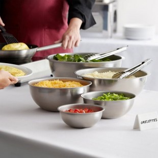 Vollrath 5 Piece Heavy-Duty Stainless Steel Mixing Bowl Set - 5/Set Vollrath 5 Piece Heavy-Duty Stainless Steel Mixing Bowl Set - 5/Set
