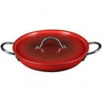 Bon Chef Country French X 76 oz. Ombre Tangerine Saute Pan with Cover 73305-OM-T Bon Chef Country French X 76 oz. Ombre Tangerine Saute Pan with Cover 73305-OM-T