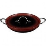 Bon Chef Country French X 76 oz. Ombre Tangerine Saute Pan with Cover 73305-OM-T Bon Chef Country French X 76 oz. Ombre Tangerine Saute Pan with Cover 73305-OM-T