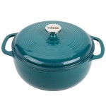 Lodge EC6D38 6 Qt. Lagoon Enameled Cast Iron Dutch Oven Lodge EC6D38 6 Qt. Lagoon Enameled Cast Iron Dutch Oven