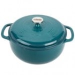 Lodge EC6D38 6 Qt. Lagoon Enameled Cast Iron Dutch Oven Lodge EC6D38 6 Qt. Lagoon Enameled Cast Iron Dutch Oven