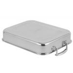 Vollrath 49435 Miramar® Display 2.8 Qt. Tri-Ply Stainless Steel Roasting Pan - 11 5/8