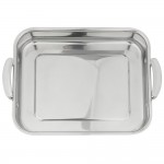 Vollrath 49435 Miramar® Display 2.8 Qt. Tri-Ply Stainless Steel Roasting Pan - 11 5/8