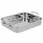 Vollrath 49435 Miramar® Display 2.8 Qt. Tri-Ply Stainless Steel Roasting Pan - 11 5/8