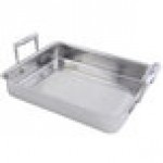 Vollrath 49435 Miramar® Display 2.8 Qt. Tri-Ply Stainless Steel Roasting Pan - 11 5/8