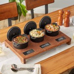 Valor Appetizer / Dessert Sampler with (3) 16 oz. Mini Cast Iron Pots, 18 1/2