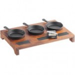 Valor Appetizer / Dessert Sampler with (3) 16 oz. Mini Cast Iron Pots, 18 1/2