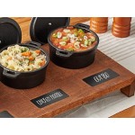 Valor Appetizer / Dessert Sampler with (3) 16 oz. Mini Cast Iron Pots, 18 1/2