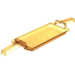 Carlisle 10458HH13 StorPlus 1/3 Size Amber High Heat Plastic Food Pan with 2 Handles - 1/2