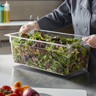 Vigor Full Size Clear Polycarbonate Food Pan - 8 Vigor Full Size Clear Polycarbonate Food Pan - 8