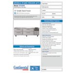 Continental Refrigerator D72GFN 72 Continental Refrigerator D72GFN 72