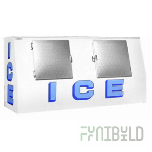Polar Temp VT570CWP Cold Wall Low Profile Outdoor Ice Merchandiser - 60 cu. ft.