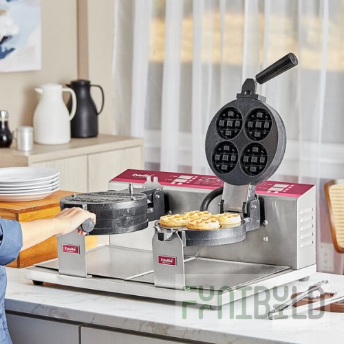 Estella WBMX2A Double Belgian Waffle Maker with Mini Waffle Plate - 120V, 1,820W