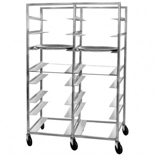 Channel OT-8D 16 Tray Double Aluminum Oval Tray Rack - Assembled Channel OT-8D 16 Tray Double Aluminum Oval Tray Rack - Assembled