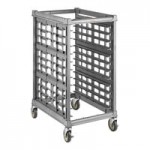 Cambro UPR1826HP20 Camshelving® Ultimate 20 Pan Half Size End Load Bun / Sheet Pan Rack with Plastic Casters - Unassembled Cambro UPR1826HP20 Camshelving® Ultimate 20 Pan Half Size End Load Bun / Sheet Pan Rack with Plastic Casters - Unassembled