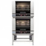 Moffat E28D4/2 Turbofan Double Deck Full Size Electric Digital Convection Oven with Steam Injection and Stainless Steel Stand - 208V, 1 Phase, 10.8 kW Moffat E28D4/2 Turbofan Double Deck Full Size Electric Digital Convection Oven with Steam Injection and Stainless Steel Stand - 208V, 1 Phase, 10.8 kW