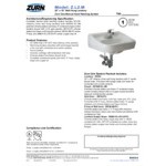 Zurn Elkay One Z.L2.M Manual Faucet Lavatory System with Wall Hung Lavatory - 20