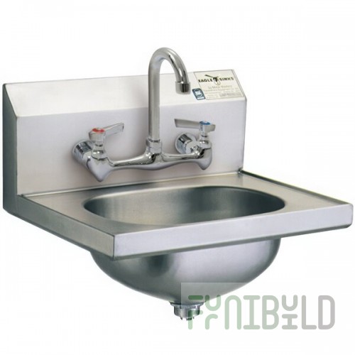 Eagle Group HSA-10-8F Hand Sink with Splash Mount Faucet and Basket Drain