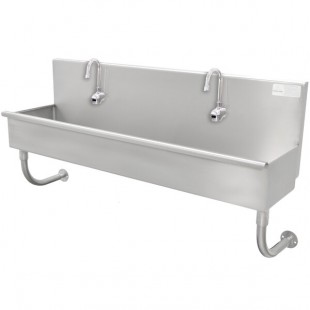 Advance Tabco 19-18-60EF 16-Gauge Multi-Station Hand Sink with 8 Advance Tabco 19-18-60EF 16-Gauge Multi-Station Hand Sink with 8