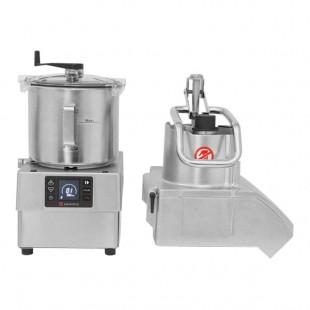 Sammic CK-48V Variable-Speed Combination Food Processor with 8.5 Qt. Stainless Steel Bowl, Full Moon Pusher Continuous Feed - 3 hp