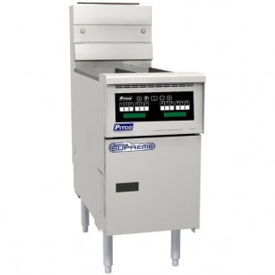 Pitco® SSH55-RC Solofilter Solstice Supreme Liquid Propane 40-50 lb. Floor Fryer with Intellifry Computer Controls - 100,000 BTU