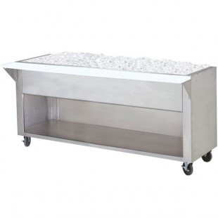 Advance Tabco CPU-2-BS Stainless Steel Ice-Cooled Table with Enclosed Base
