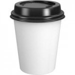 Choice 10 oz. Double Wall Ripple Kraft Paper Hot Cup and Black Lid - 100/Case Choice 10 oz. Double Wall Ripple Kraft Paper Hot Cup and Black Lid - 100/Case