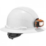 Ergodyne Skullerz 8975V White Type 1 Class C Safety Helmet with Smoke Visor Kit, Adjustable Venting, and 6-Point Ratchet Suspension 60220