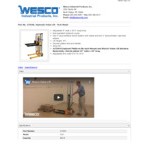Wesco Industrial Products 880 lb. Hydraulic Value Lift with 25 1/2