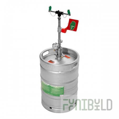 Hughes 15 Gallon Stainless Steel Portable Self-Contained Pressurized Eye / Face Wash Station 15GEW