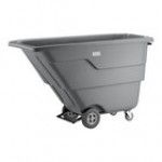 Lavex 1 Cubic Yard Gray Light-Duty Tilt Truck / Trash Cart (850 lb. Capacity)
