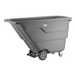 Lavex 1 Cubic Yard Gray Light-Duty Tilt Truck / Trash Cart (850 lb. Capacity)