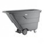 Lavex 1 Cubic Yard Gray Light-Duty Tilt Truck / Trash Cart (850 lb. Capacity)