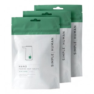 simplehuman CT2108 Olive Clover Scented Foaming Hand Soap Tablet Refill Pouch - 3/Case