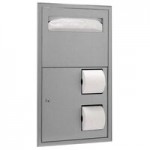 Bobrick B-7686 ClassicSeries Surface-Mounted Double Toilet Tissue Dispenser with Bright Polished Finish
