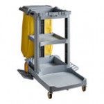 Lavex Premium Black 3-Shelf Janitor Cart Kit with Yellow Bag, Black Zippered Bag, and Lid Lavex Premium Black 3-Shelf Janitor Cart Kit with Yellow Bag, Black Zippered Bag, and Lid