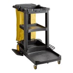 Lavex Premium Black 3-Shelf Janitor Cart Kit with Yellow Bag, Black Zippered Bag, and Lid Lavex Premium Black 3-Shelf Janitor Cart Kit with Yellow Bag, Black Zippered Bag, and Lid