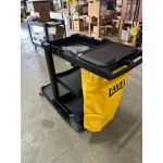 Lavex Premium Black 3-Shelf Janitor Cart Kit with Yellow Bag, Black Zippered Bag, and Lid Lavex Premium Black 3-Shelf Janitor Cart Kit with Yellow Bag, Black Zippered Bag, and Lid