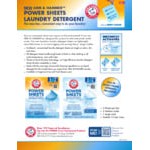 Arm & Hammer® Power Sheets Fresh Linen Liquidless Laundry Detergent Sheets - 230/Case Arm & Hammer® Power Sheets Fresh Linen Liquidless Laundry Detergent Sheets - 230/Case