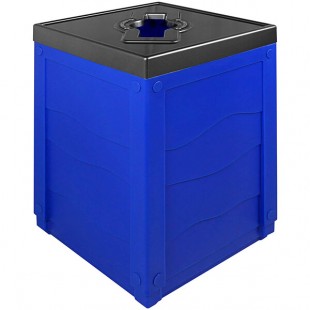 Busch Systems Evolve 101271 50 Gallon ABS Plastic Decorative Mixed Recyclables Receptacle Busch Systems Evolve 101271 50 Gallon ABS Plastic Decorative Mixed Recyclables Receptacle