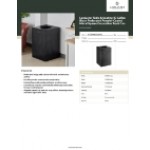 Lancaster Table & Seating 40 Gallon Black Perforated Powder-Coated Metal Square Decorative Trash Can