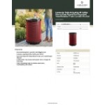 Lancaster Table & Seating 36 Gallon Heavy-Duty Round Red Expanded Steel Outdoor Trash Can with Flat Lid