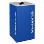 Ex-Cell Kaiser RC-KDSQ-C BLX Kaleidoscope Collection Black Texture Square 24 Gallon Customizable Cans / Bottles Receptacle Ex-Cell Kaiser RC-KDSQ-C BLX Kaleidoscope Collection Black Texture Square 24 Gallon Customizable Cans / Bottles Receptacle
