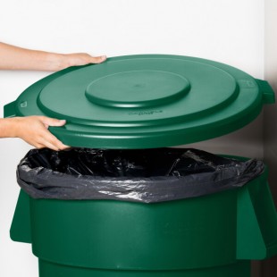 Carlisle 84105609 Bronco 55 Gallon Green Flat Round Trash Can Lid Carlisle 84105609 Bronco 55 Gallon Green Flat Round Trash Can Lid