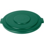 Carlisle 84105609 Bronco 55 Gallon Green Flat Round Trash Can Lid